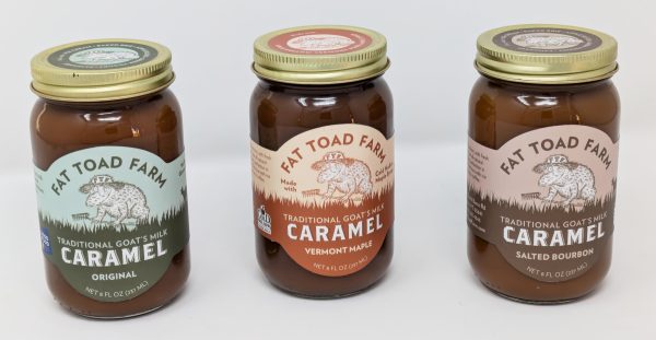 Fat Toad Farm Goat's Milk Caramel:   Original, Maple, Salted Bourbon