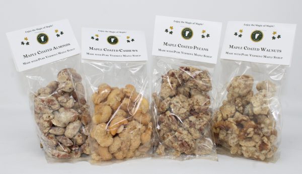 Maple City Candy Maple Sugar Coated Nuts:   Walnuts, Pecans, Cashews & Almonds